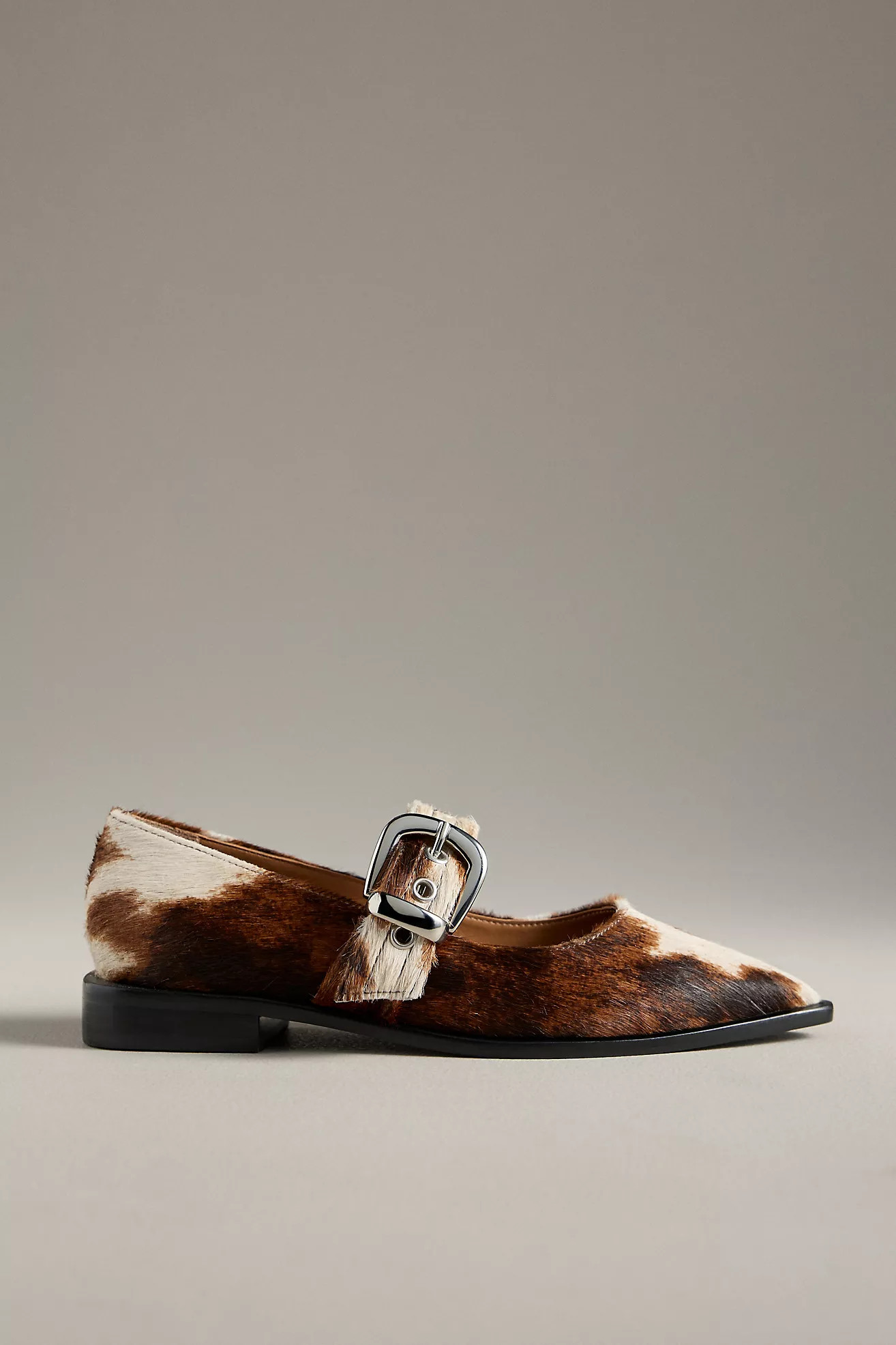 Maeve Pointed-Toe Moto Mary Jane Flats | Anthropologie (US)