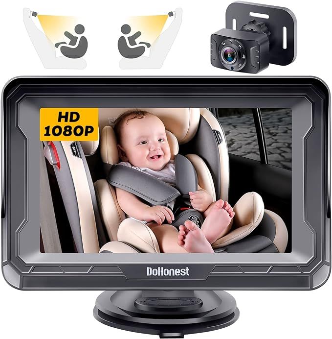 DoHonest Baby Car Camera HD 1080P: 360° Rotating Plug and Play Easy Install 3 Mins Rear Facing C... | Amazon (US)