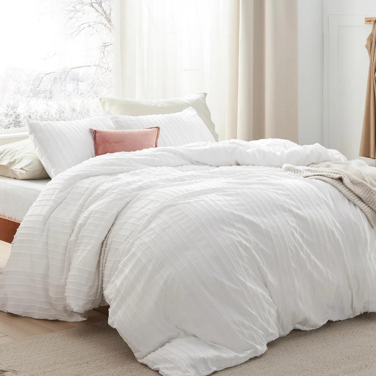 Essential Bedsure Shabby Elegance Striped Tufted Duvet Cover GentleSoft™️ | Wayfair North America