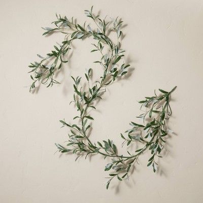 6&#39; Faux Olive Leaf Plant Garland - Hearth &#38; Hand&#8482; with Magnolia | Target