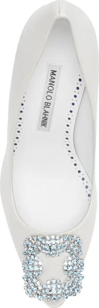 Manolo Blahnik Hangisi Blue Buckle Pump (Women) | Nordstrom | Nordstrom