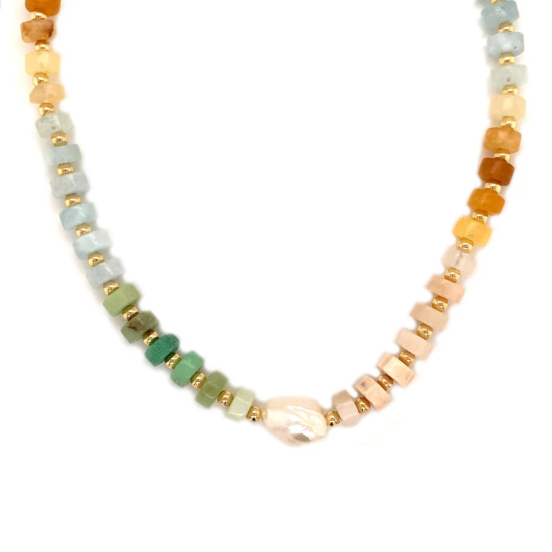 Rainbow Beaded Necklace | MaLi Beads