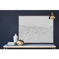 Original White Abstract Textured Art Canvas Landscape Painting Arizona Nature Sunrise Sunset Mountai | Etsy (US)