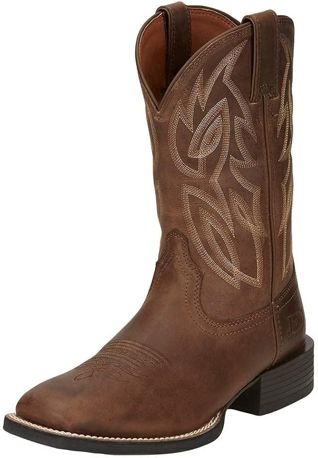 Justin Canter 11" Western Boots for Men, Full Grain Leather, Woven Lining, Square Toe, Slip-Resis... | Amazon (US)