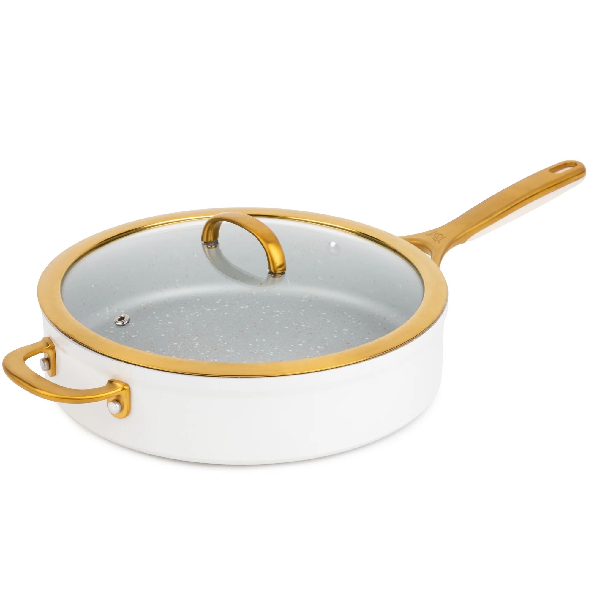 Thyme & Table Nonstick 4.5 QT Supreme Saute Pan, Cream | Walmart (US)