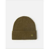 ACCESSORIZE Knitted Heart Embroidered Beanie Hat Olive | Marks & Spencer (UK)