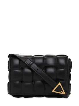 Bottega Veneta - Padded cassette leather bag - Black/Gold | Luisaviaroma | Luisaviaroma