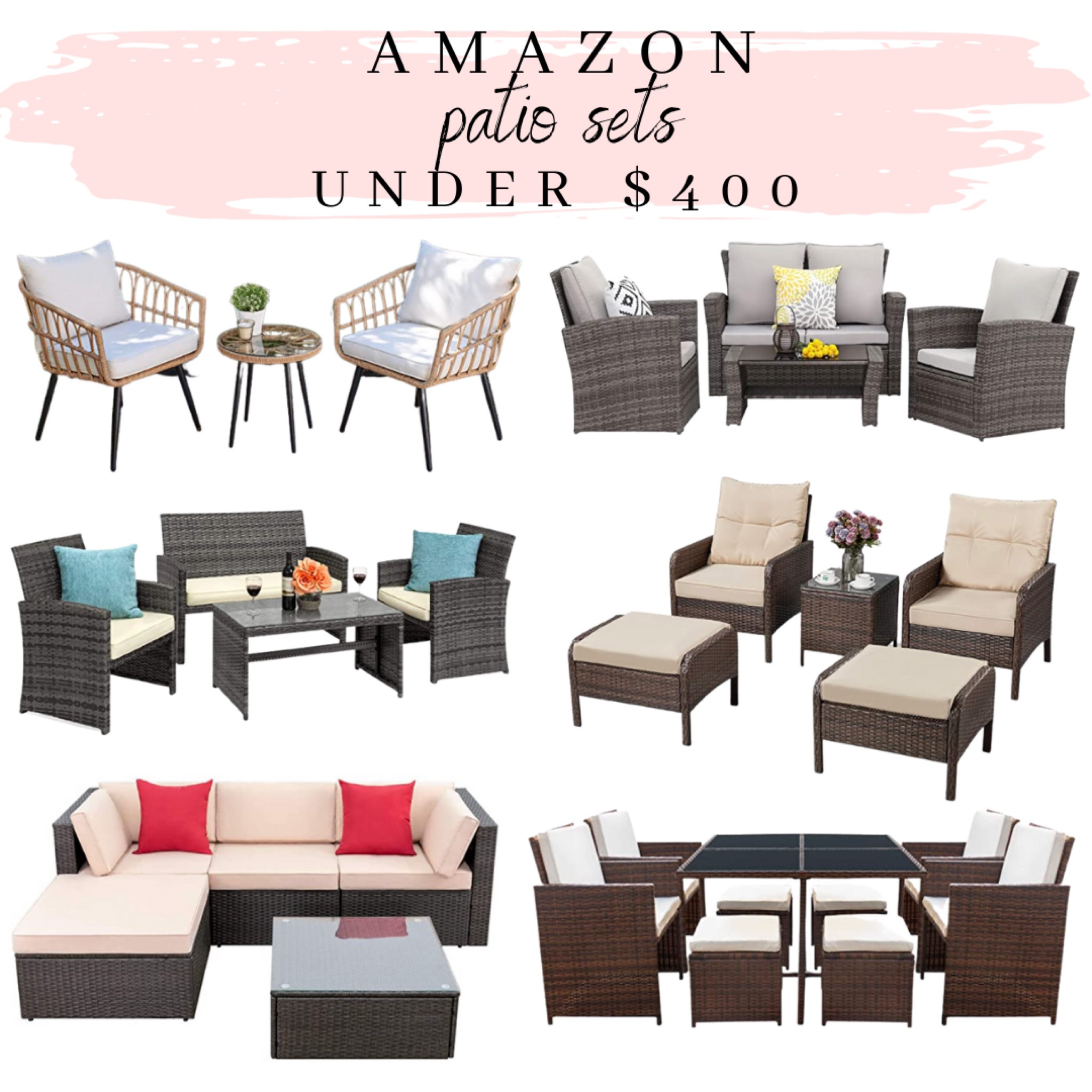 Amazon deals! Patio furniture sets // outdoor patio set, patio furniture, patio chairs, amazon prime day, prime day deals, prime day 2023, amazon prime deals, patio furniture sets, patio decor
 
#LTKhome #LTKfamily #LTKSeasonal #LTKunder50 #LTKunder100 #LTKFind #LTKstyletip #LTKsalealert