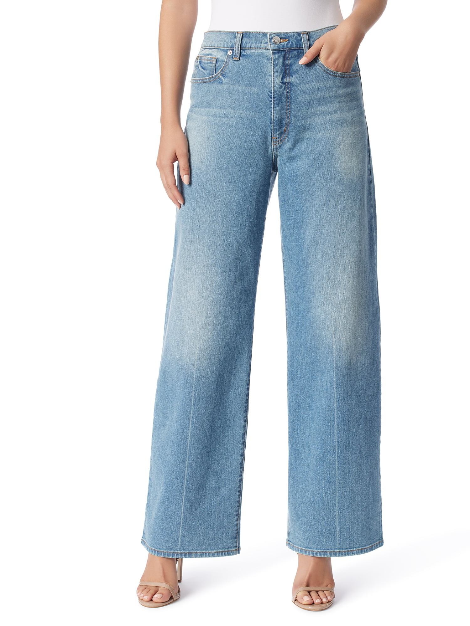 Jessica Simpson Women's and Women's Plus High Rise Wide Leg Jeans, Sizes 2-24W | Walmart (US)