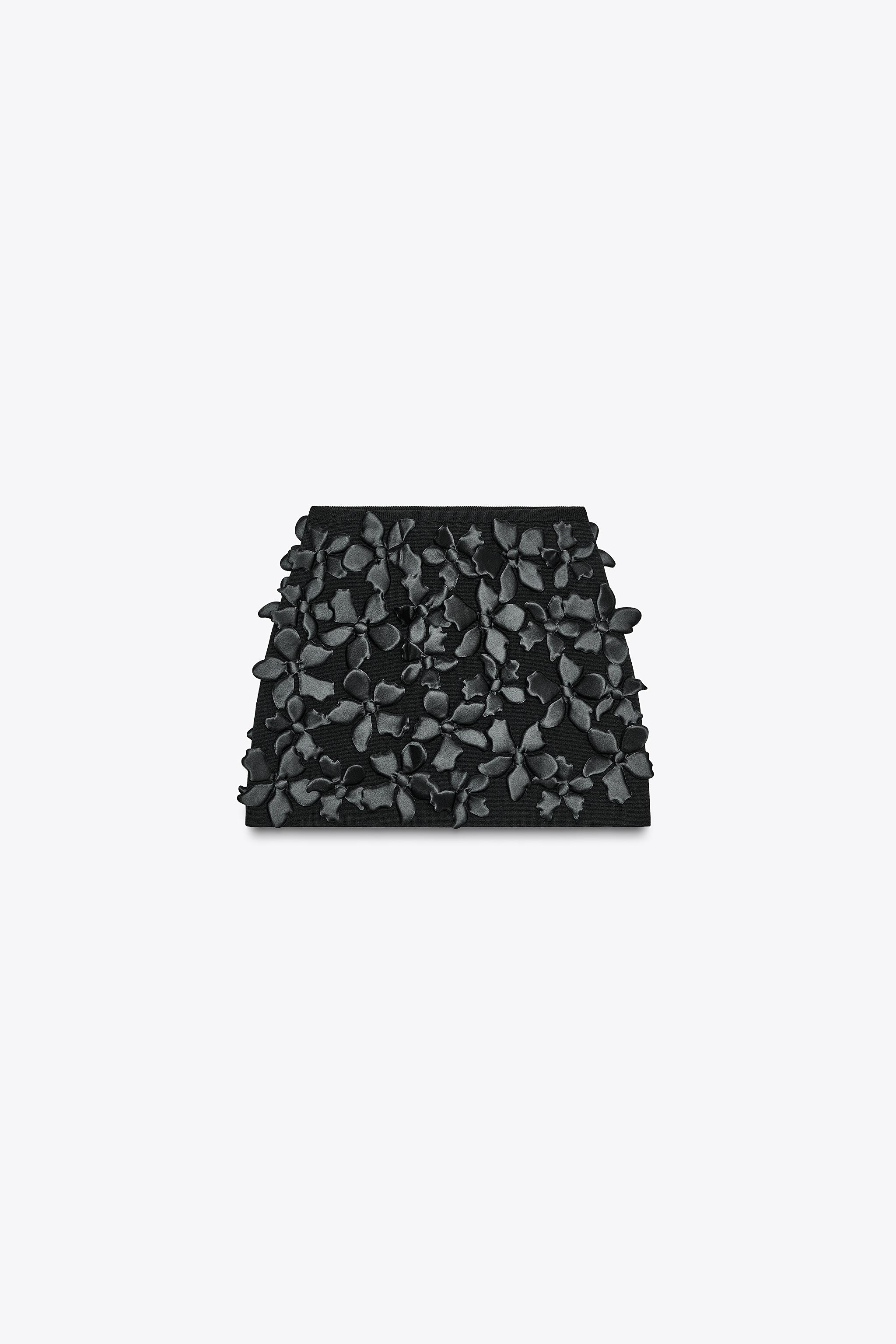 FLORAL STRUCTURE KNIT MINI SKIRT | Zara US