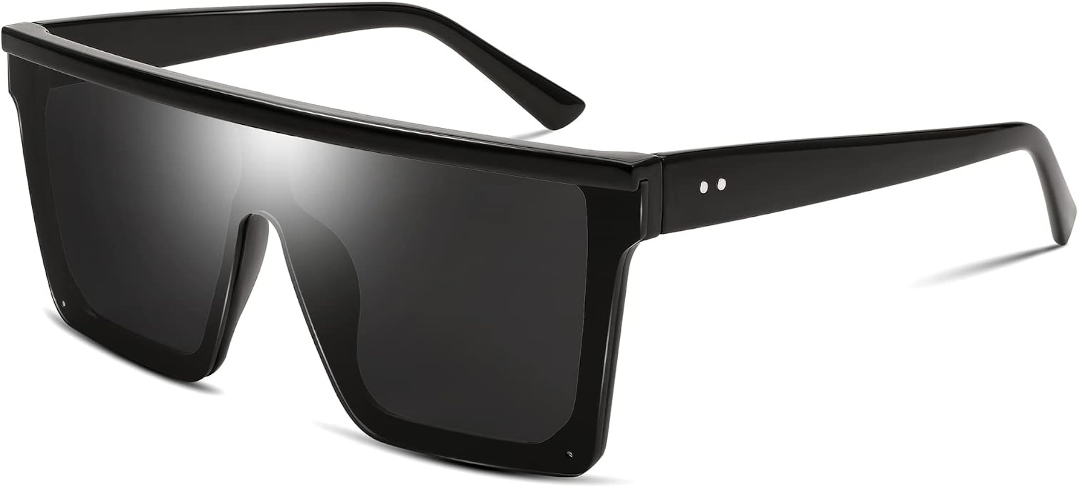 FEISEDY Oversized Square Trendy Sunglasses Womens Mens Futuristic Flat Top Visor Shades UV400 B2470 | Amazon (US)