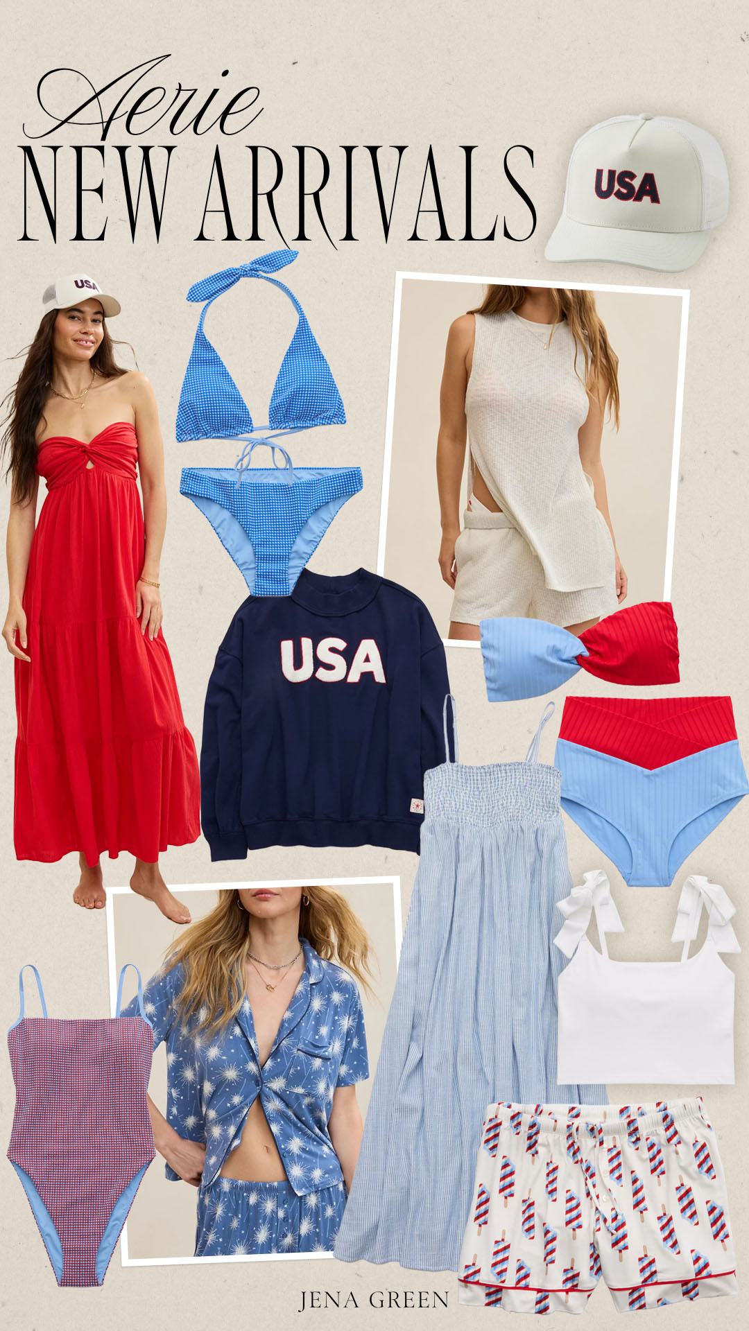 Aerie New Arrivals | Aerie New Fashion | Aerie Summer Fashion | Aerie 4th of jUly 

 #LTKSeasonal #LTKSaleAlert #LTKSwim