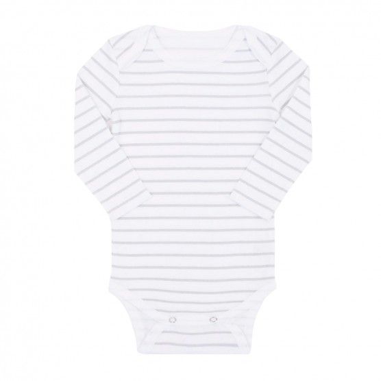 HART + LAND Baby/Toddler Organic Long Sleeve Lap Shoulder Bodysuit – Stripe | The Tot