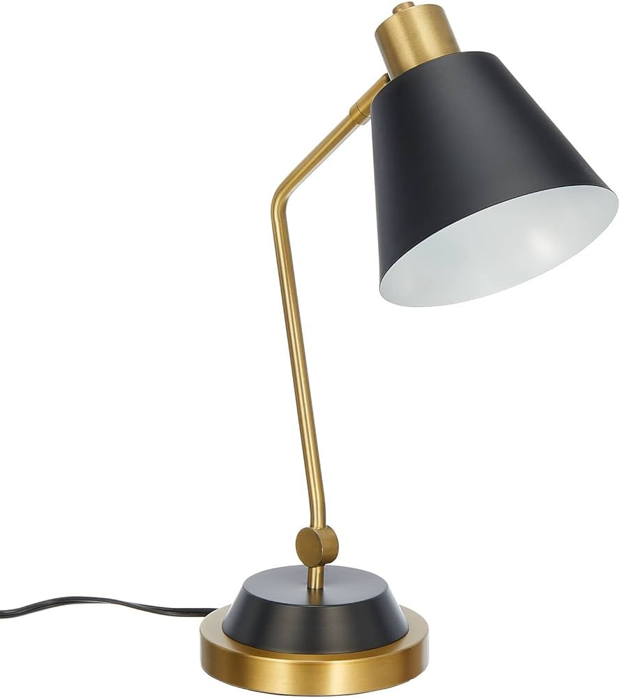 mDesign Metal Curved Desk Lamp - Adjustable Table Top Lamp Light for Home Office, Bedroom, or Liv... | Amazon (US)