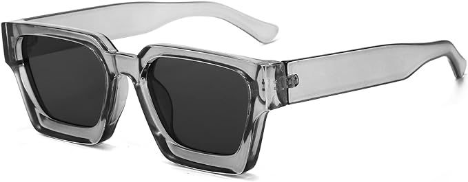 AIEYEZO Square Sunglasses for Women Men Square Thick Frame Sun Glasses Simple Designer Style Shad... | Amazon (US)