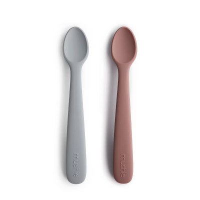 Silicone Feeding Spoons Stone/Cloudy Mauve One Size | Target