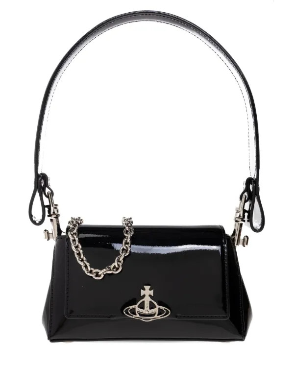 sac porté épaule en cuir verni à motif Orb | Farfetch Global