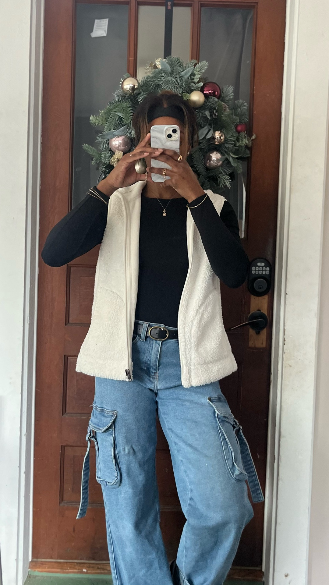 Sherpa vest ootd 

#LTKmomlife #LTKootd #LTKPetite