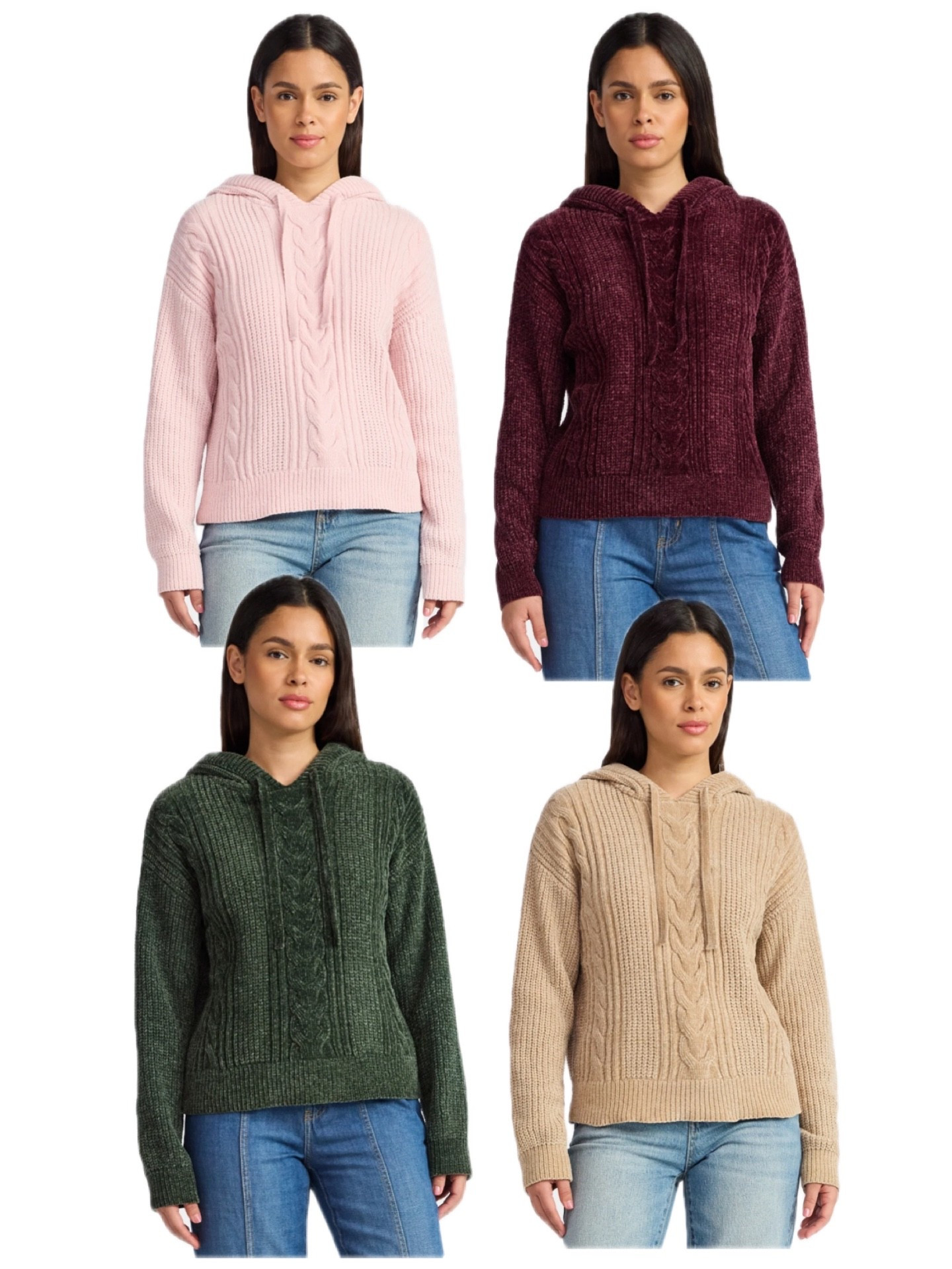 Time and Tru Women's Velveteen Hoodie Pullover Sweater with Long Sleeves

#LTKFindsUnder50 #LTKStyleTip