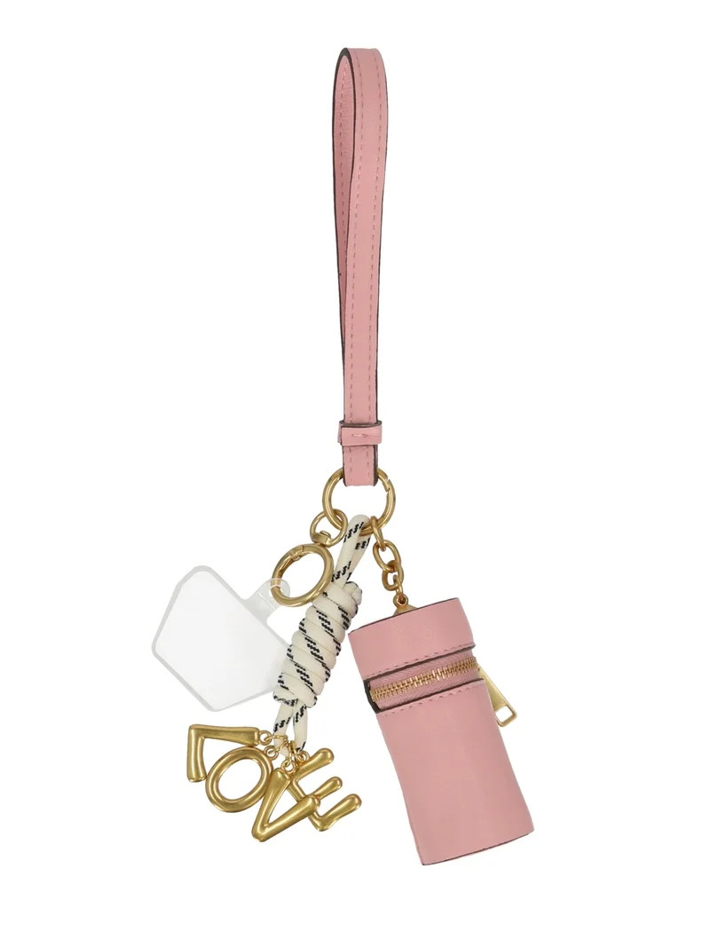 Free Assembly Women's Lipstick Holder Handbag Phone Charm, Dusty Rose | Walmart (US)