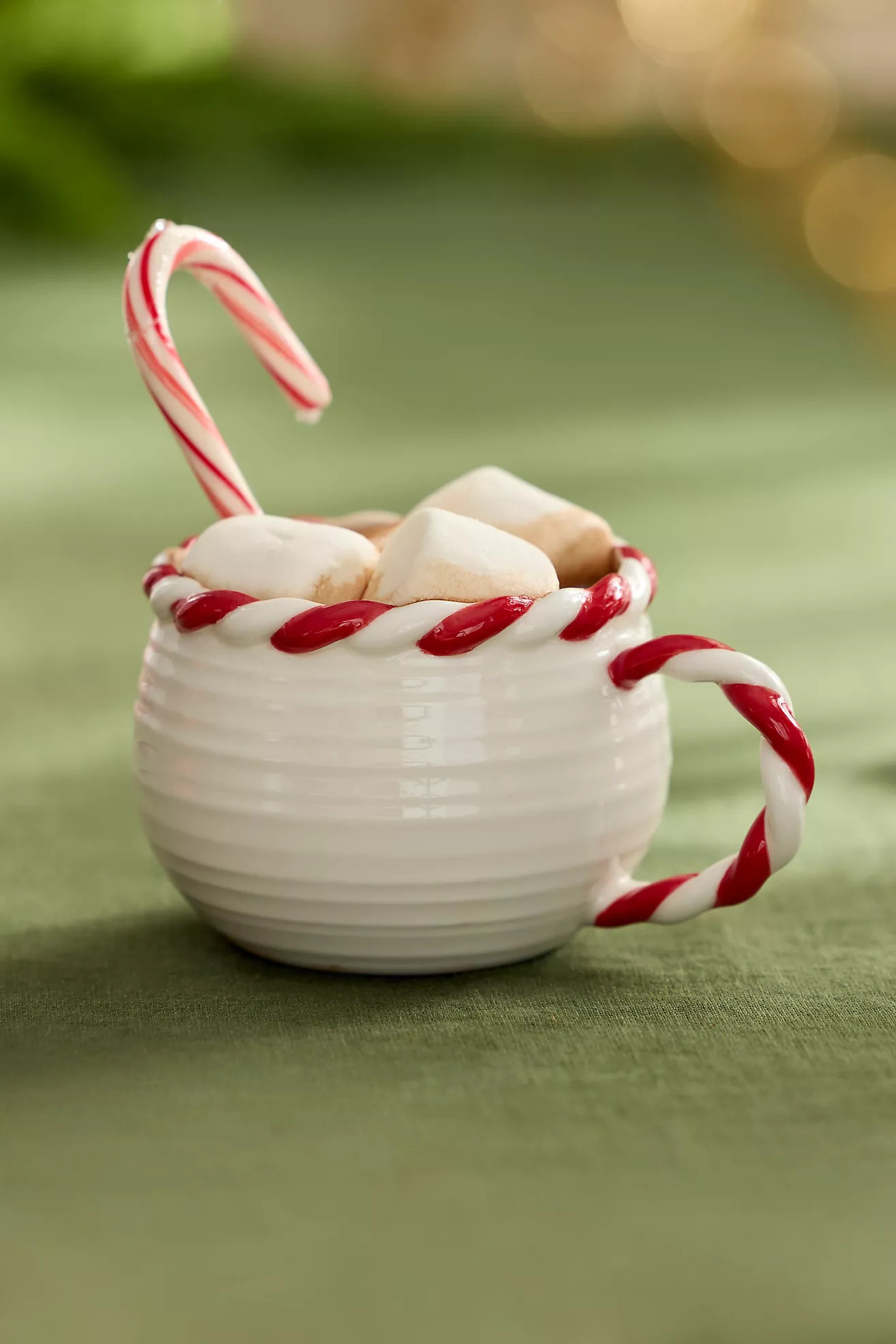 Candy Cane Ceramic Mug | Anthropologie (US)