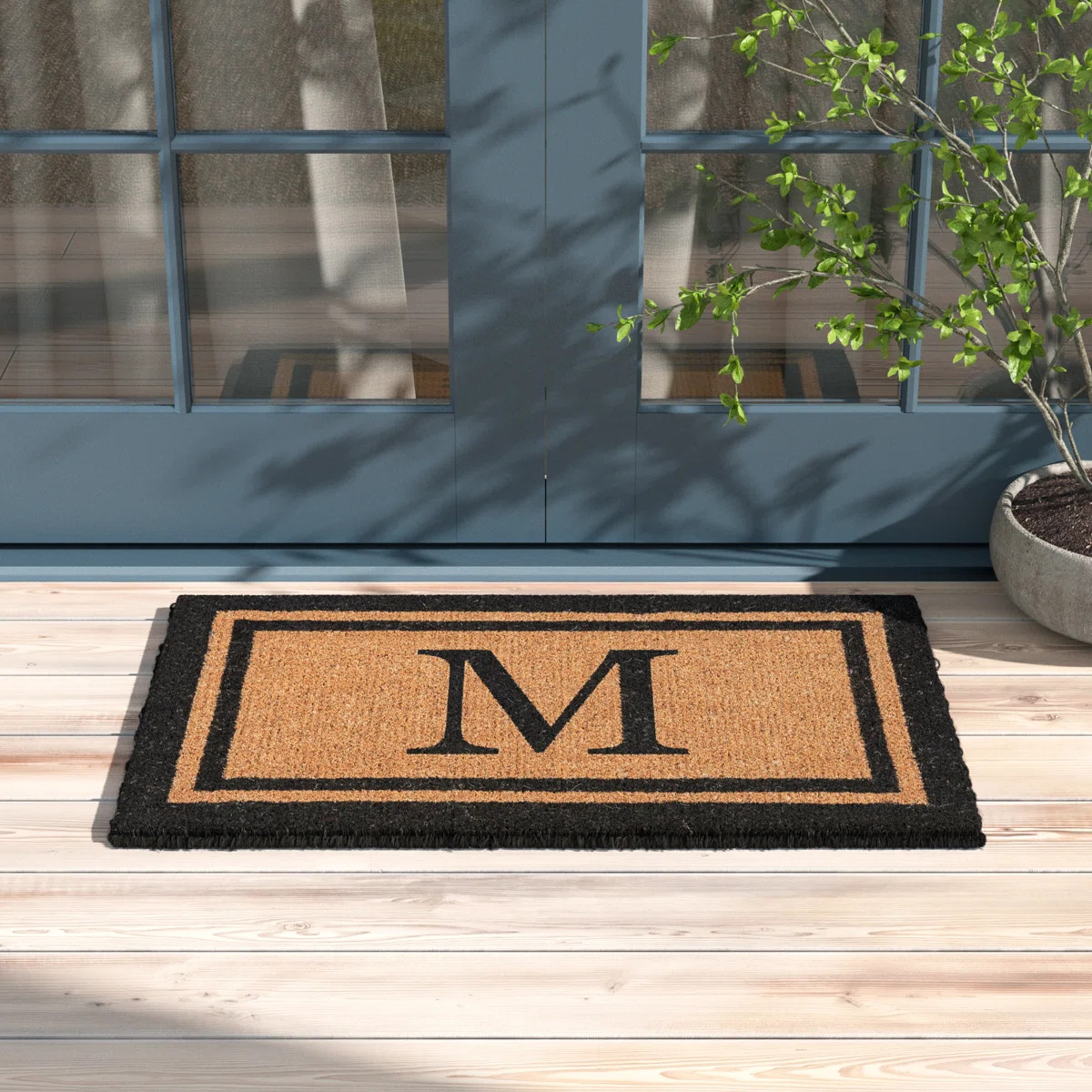 Birch Lane™ Sanka Your Own Monogrammed Welcome 36 in. x 22 in. Outdoor Door Mat & Reviews | Way... | Wayfair North America