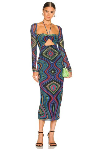 AFRM Zoya Dress in Electric Swirl from Revolve.com | Revolve Clothing (Global)