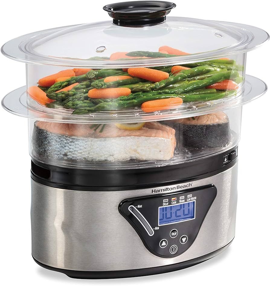 Hamilton Beach Digital Electric Food Steamer & Rice Cooker for Quick, Healthy Cooking for Vegetab... | Amazon (US)