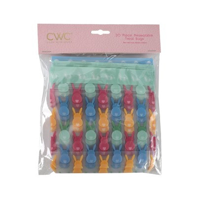 Cook With Color 20pk Easter Print Zip Top Treat Bags | Target