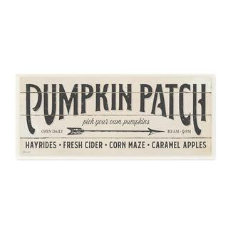Stupell Industries Pumpkin Patch Fall Autumn Seasonal Word Design, 7" x 17" in Ebony/Ivory | Michaels® | Michaels Stores