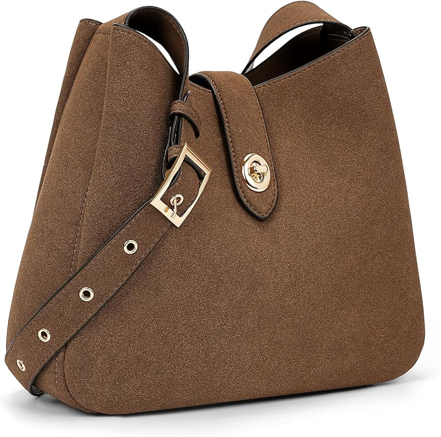 JQWSVE Hobo Bags for Women Vegan Leather Shoulder Handbag Vintage Tote Bag Bucket Bag with Adjust... | Amazon (US)