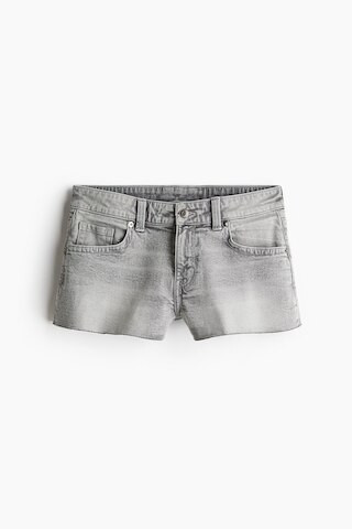 H & M - Denim mini shorts - Grey | H&M (UK, MY, IN, SG, PH, TW, HK)