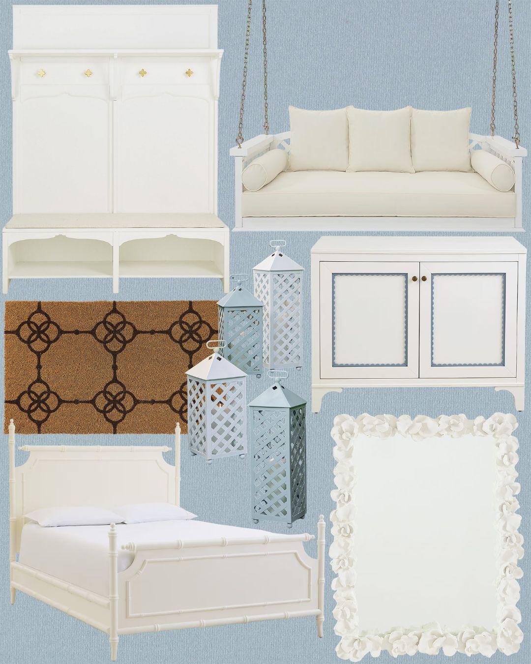 living room | bathroom | bedroom | home decor | home refresh | bedding | nursery | classic home | traditional home | blue and white | furniture | coffee table | southern home | coastal home | grandmillennial home | scalloped | woven | rattan | classic style | preppy style | grandmillennial decor | blue and white decor | classic home decor | traditional home | bedroom decor | bedroom furniture | dresser | blue chair | brass lamp | floor mirror | euro pillow | white bed | linen duvet | side table | rug | glassware | cups | plates | hosting | kitchen spring | sale picks | outdoor furniture | porch | beach | Lillian August | Karma Home | Ballard Designs 

 #LTKHome