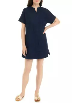 Crown & Ivy™ Women's Short Sleeve Solid Popover Dress | Belk
