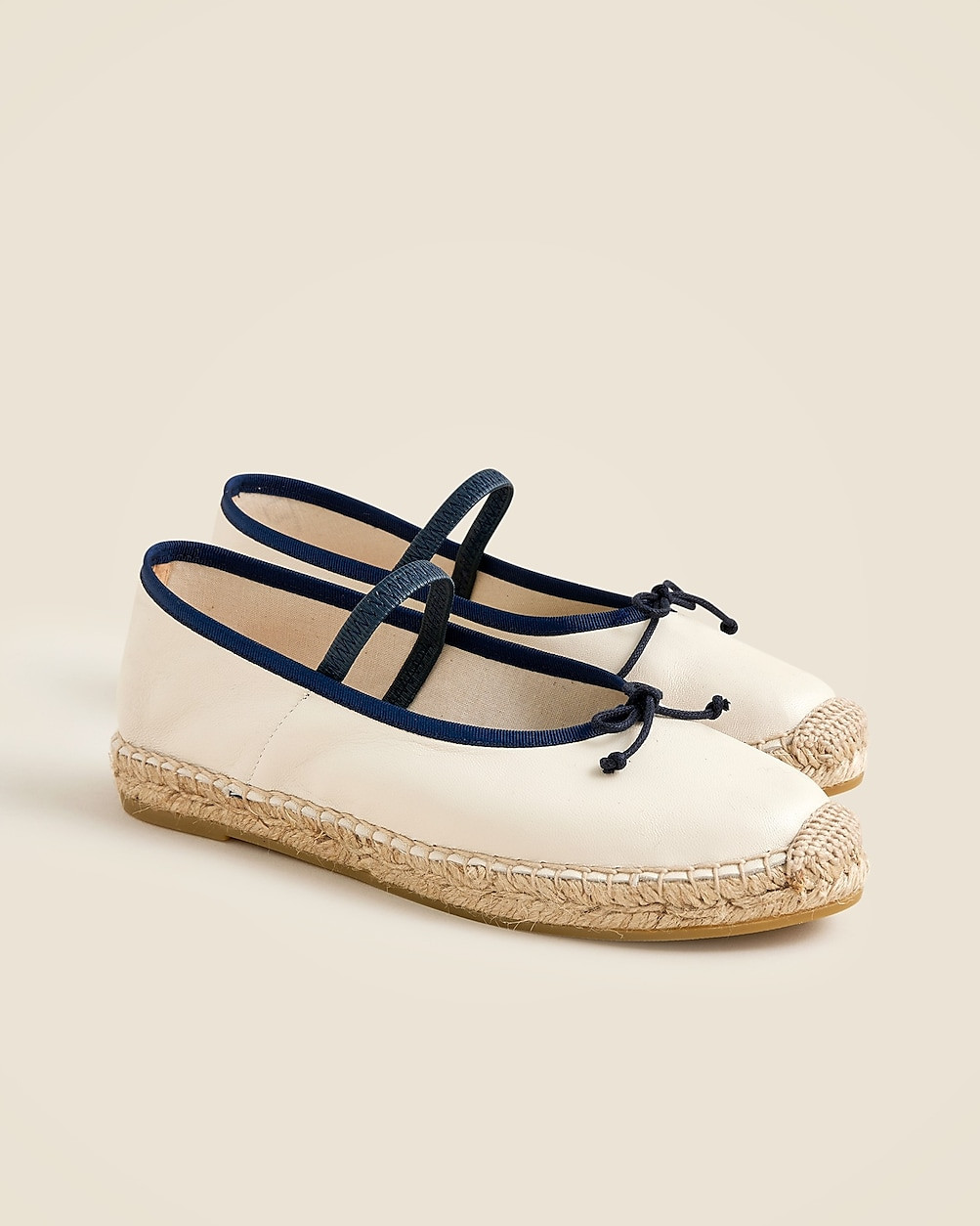 Made-in-Spain Mary Jane espadrille flats in leather | J. Crew US