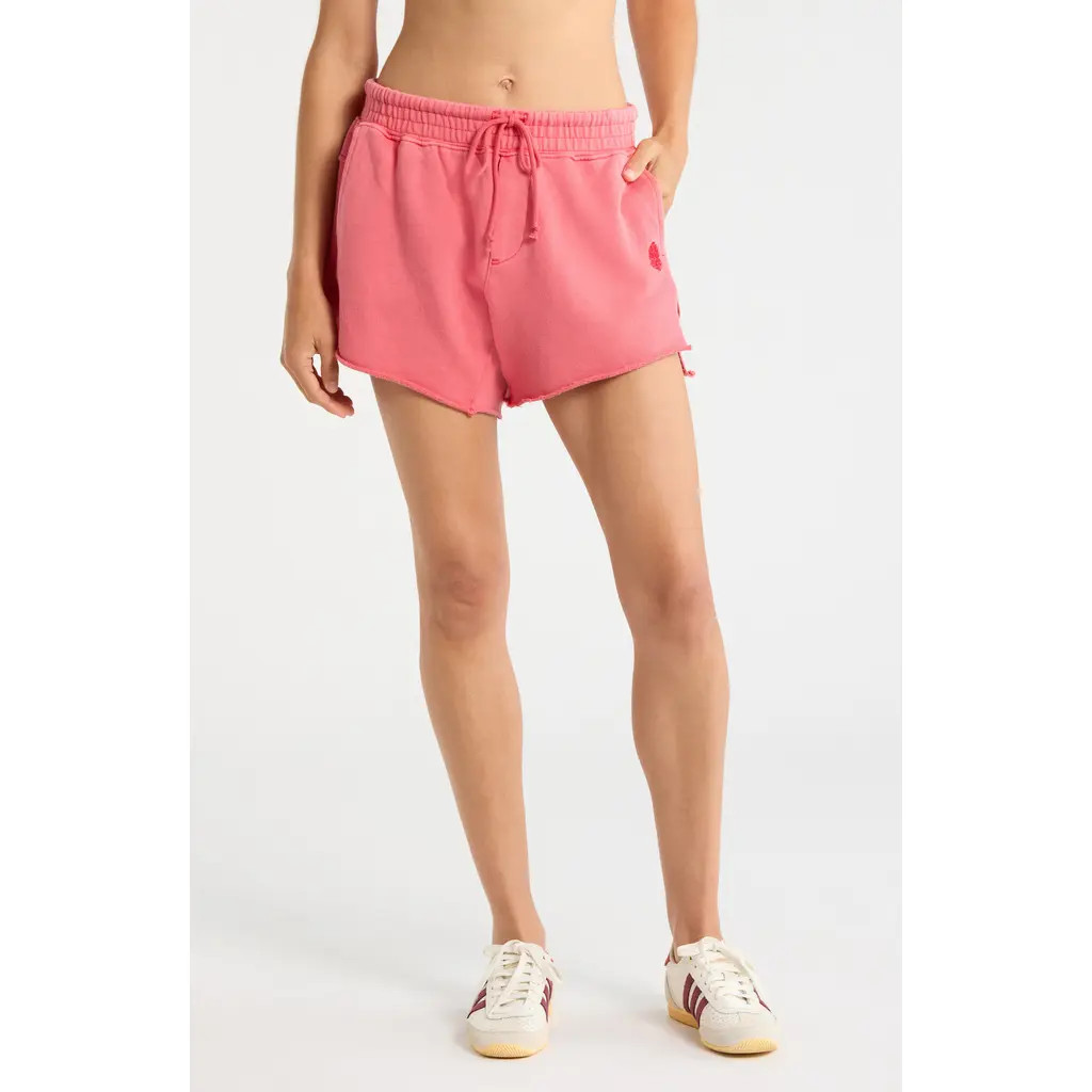 Free People FP Movement Knockout Drawstring Shorts in Grapefruit at Nordstrom, Size Small | Nordstrom