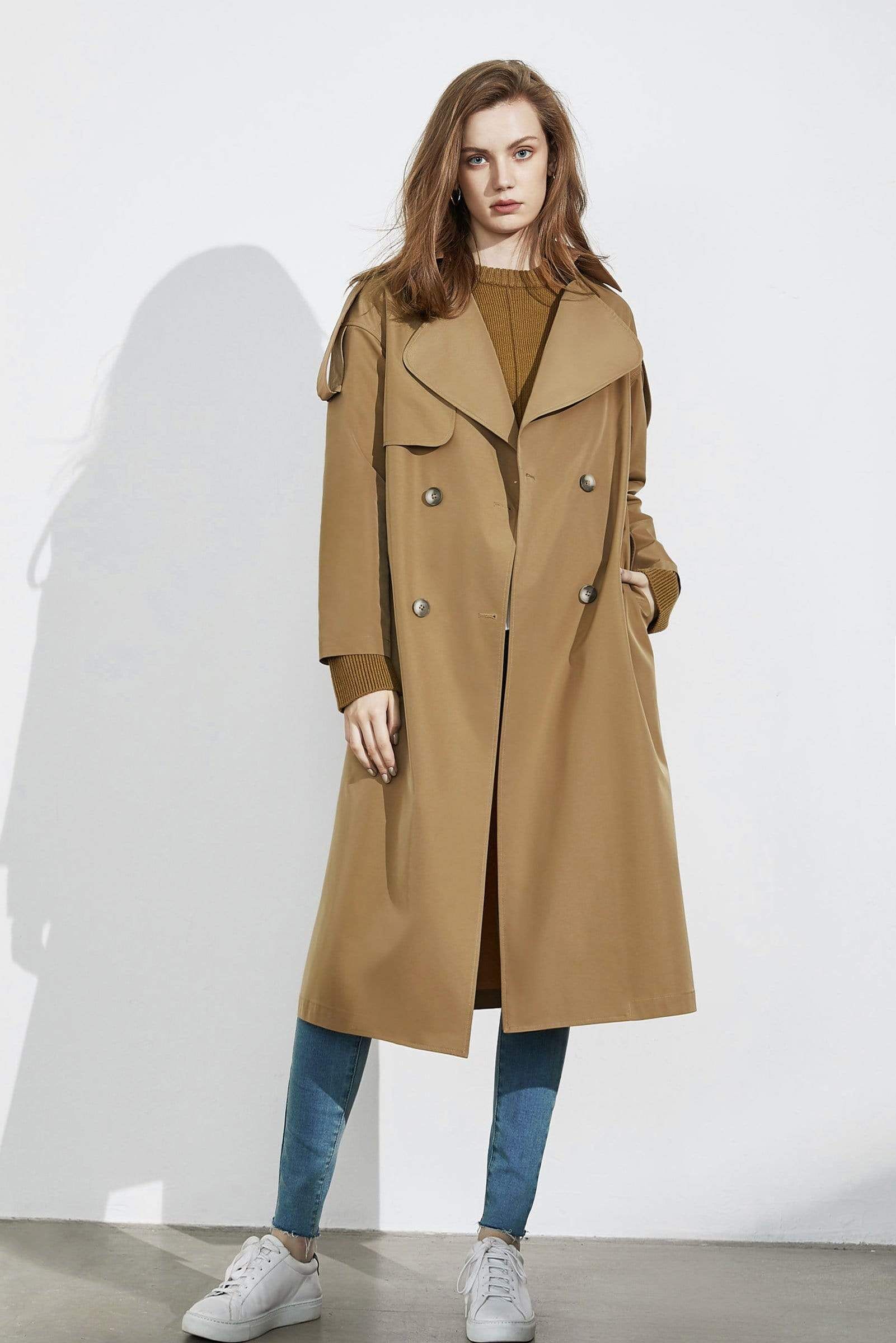 Lexor Camel Trench Coat | J.ING