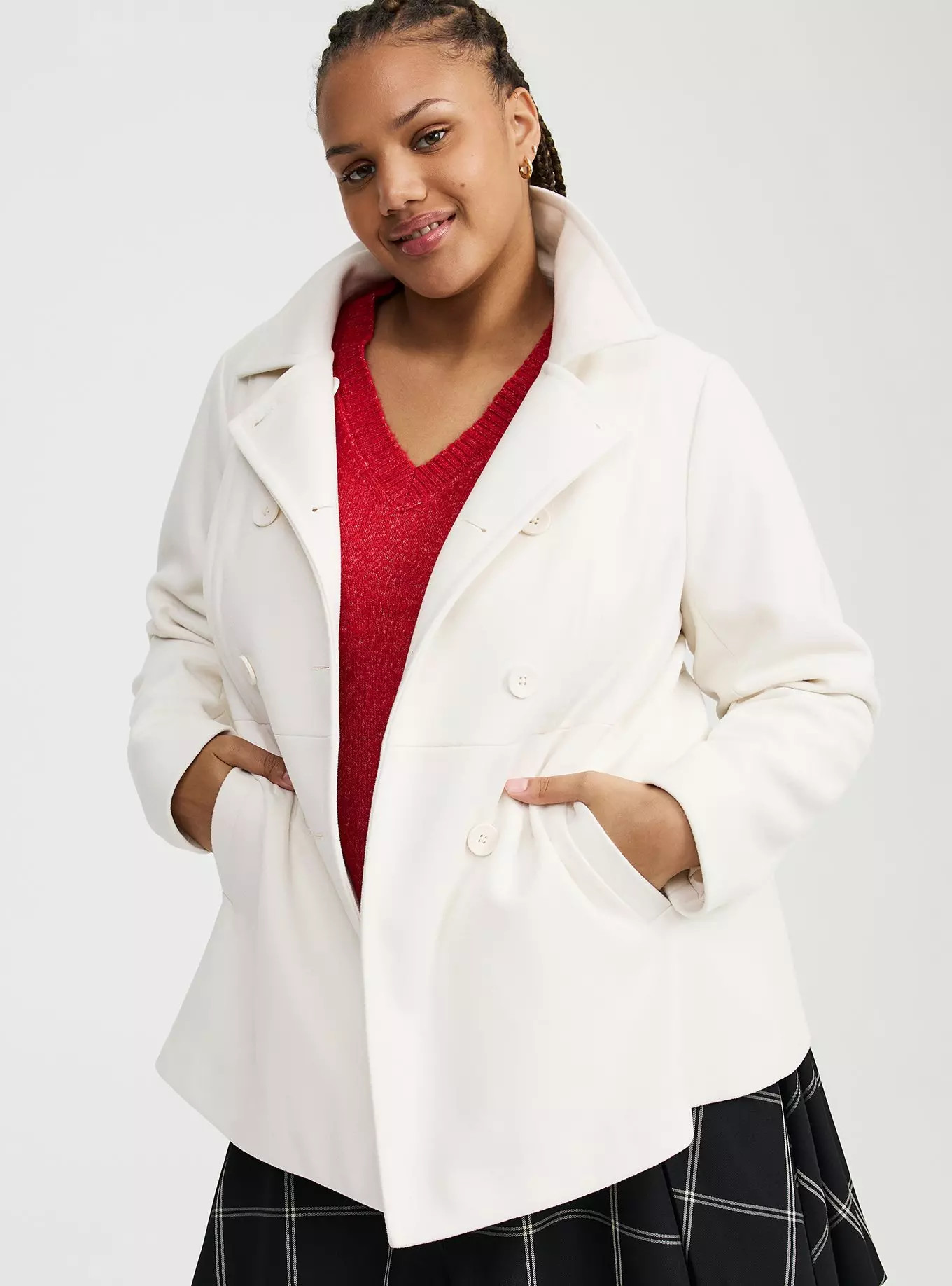 Cozy Double Breasted Peacoat | Torrid (US & Canada)