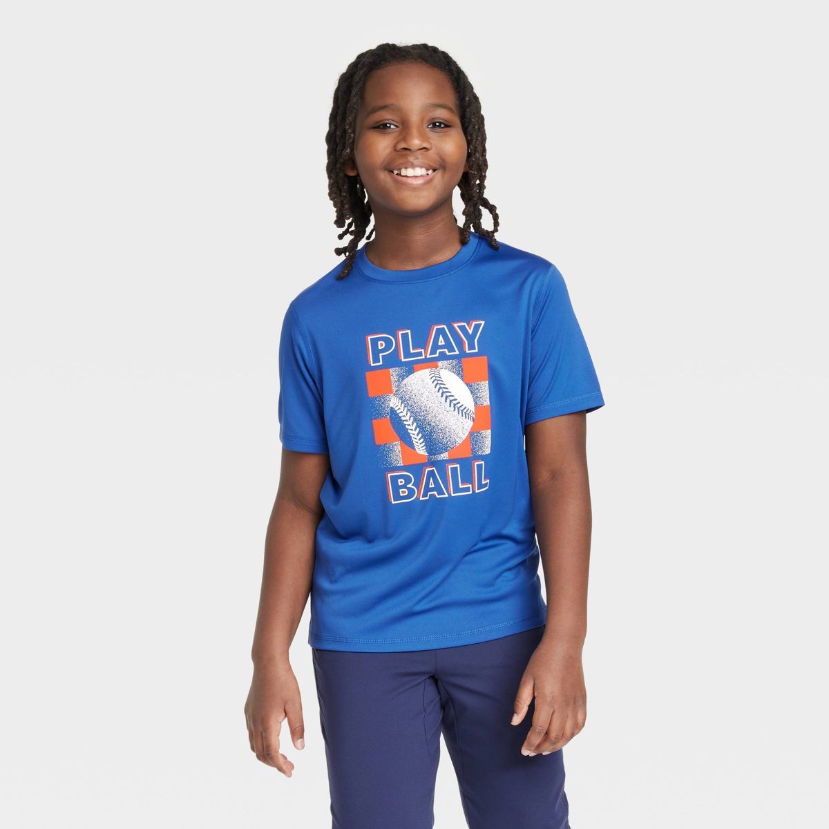 Boys' Short Sleeve "Play Ball" Graphic T-Shirt - All in Motion™ Blue | Target
