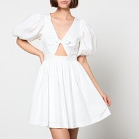 ROTATE Birger Christensen Cotton-Blend Poplin Mini Dress - DK 34/UK 6 | Coggles (Global)