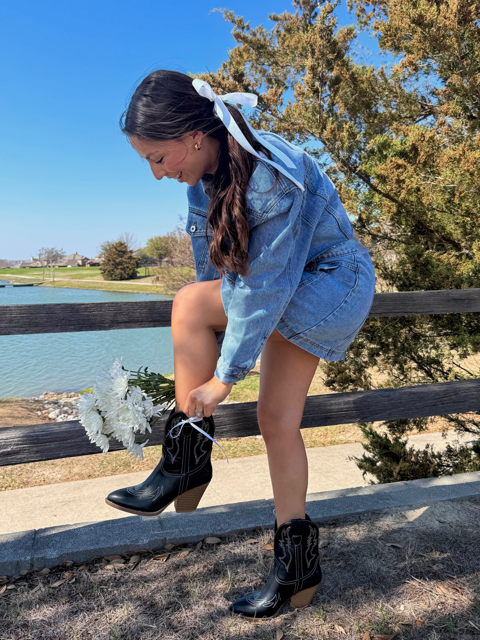 denim on denim 🤩 LOVE the quality of these pieces are can be worn separate!! Size down in skirt!! 

#LTKSeasonal #LTKfindsunder50 #LTKstyletip