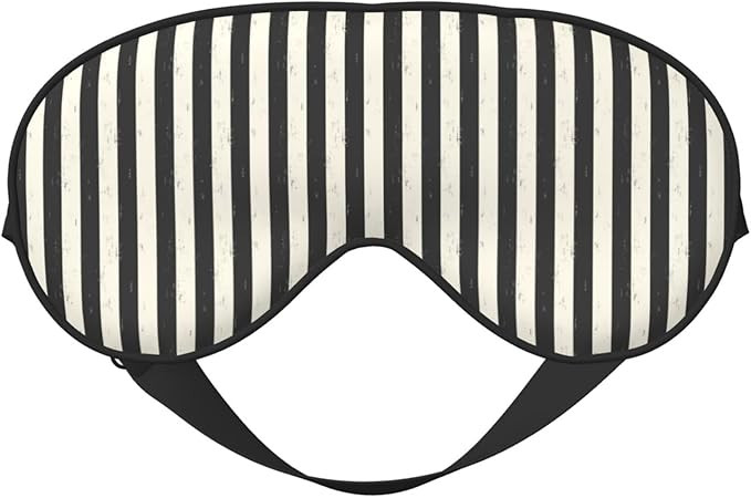 Black White Thick Stripes Print Sleep Masks for Women & Men, Eye Masks for Sleep, Sleeping Mask B... | Amazon (US)