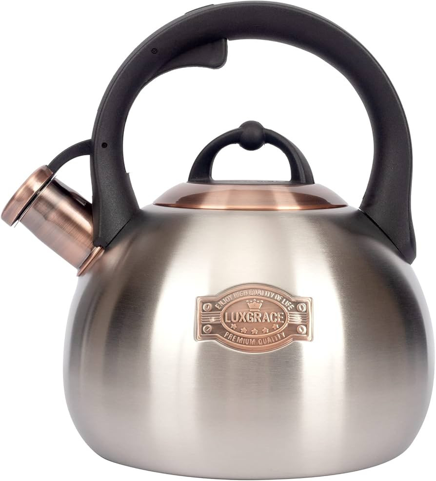 3.1 Quart Teal Whistling Tea Kettle for Stove Top, Food Grade Stainless Steel | Amazon (US)