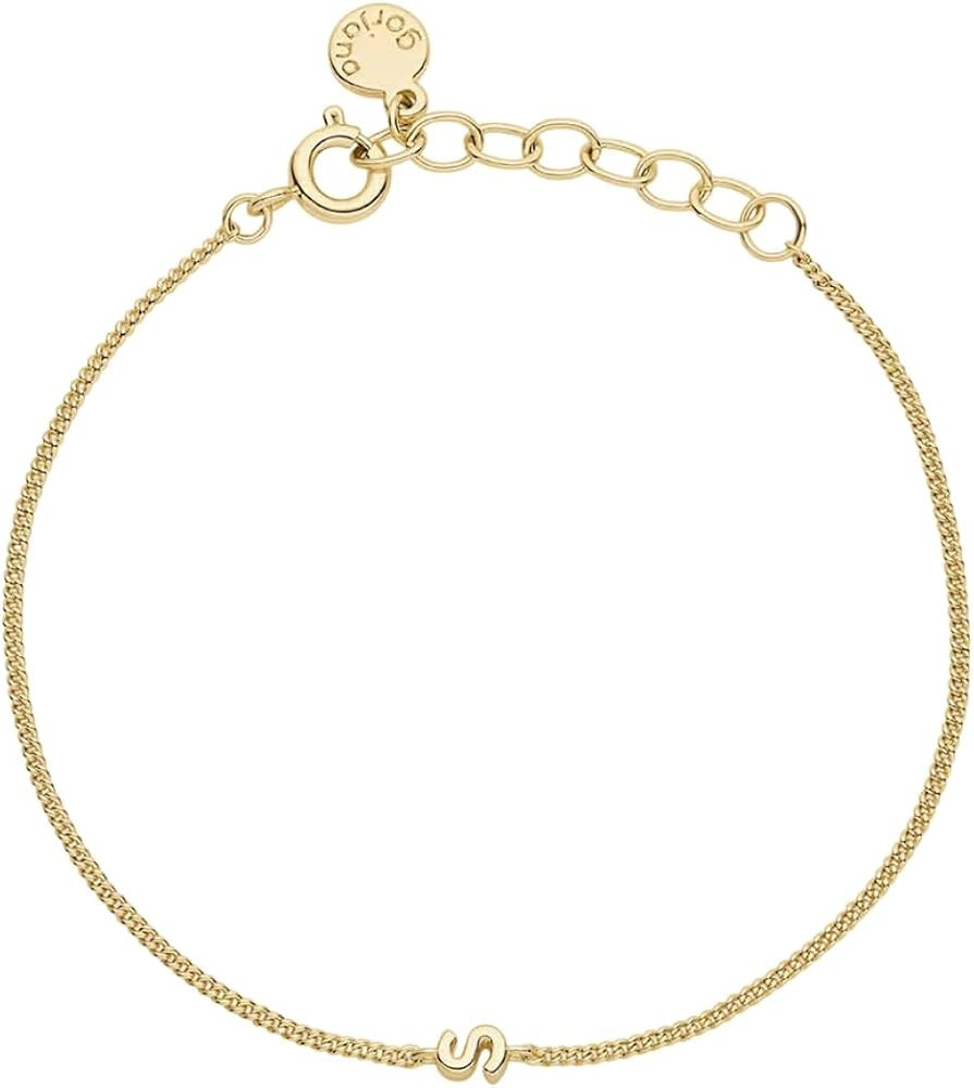 gorjana - Wilder Mini Alphabet Bracelet 6"-7" - 18k Gold or Silver Plated Finish - Personalized B... | Amazon (US)