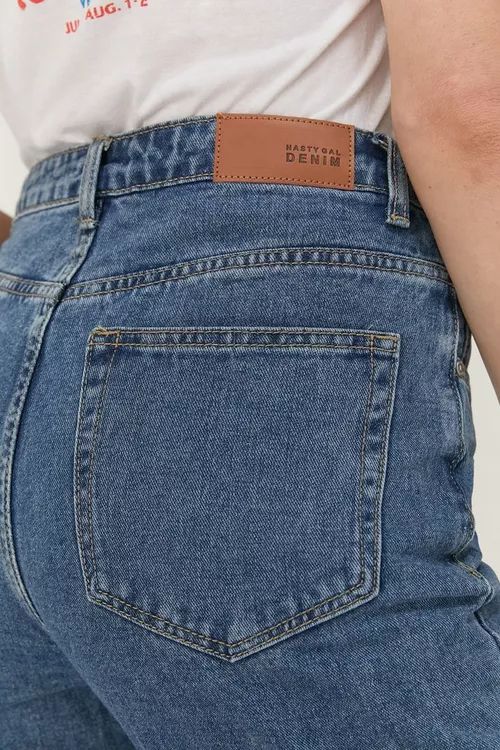 High Waisted Belt Loop Mom Jeans | Nasty Gal (US)