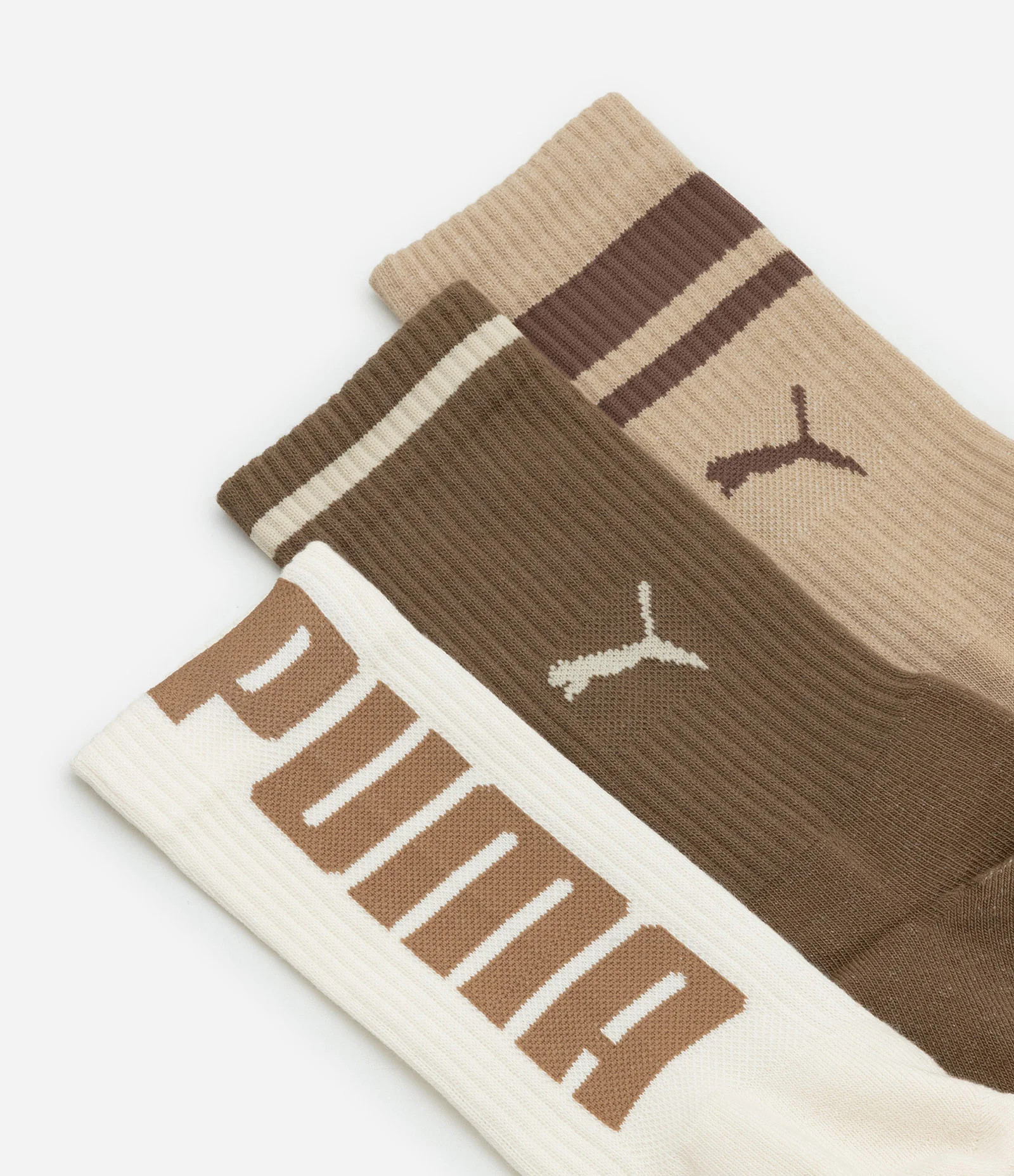 Kit 03 Meias Cano Alto Esportiva em Algodão Puma Cinza/ Preto/ Branco - Lojas Renner | Renner (BR)