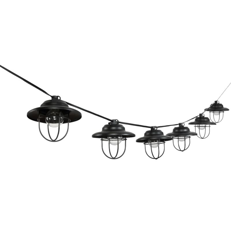 Outdoor 10 - Bulb 10'' Plug-in Shaded String Light | Wayfair North America