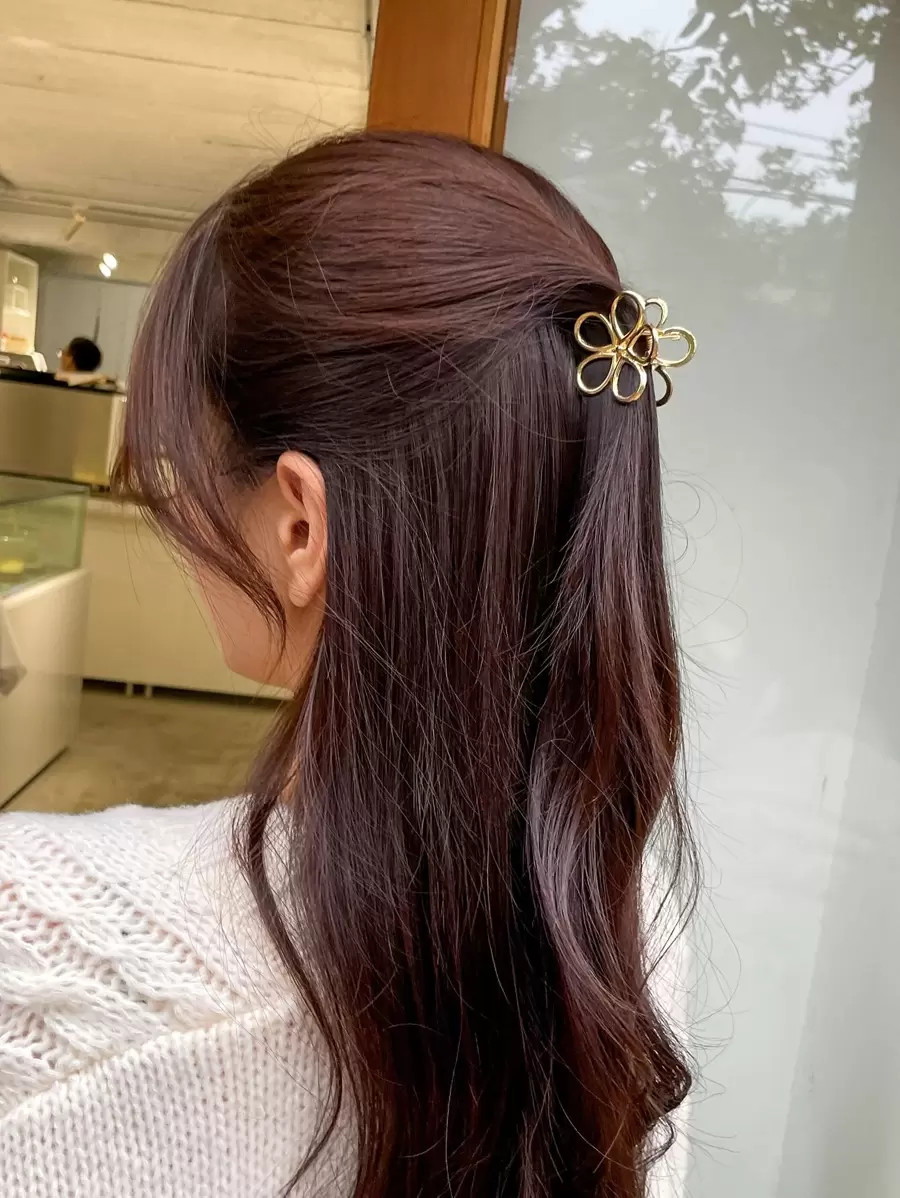 1pc Women Flower Decor Hair Claw Casual Tiaras | SHEIN