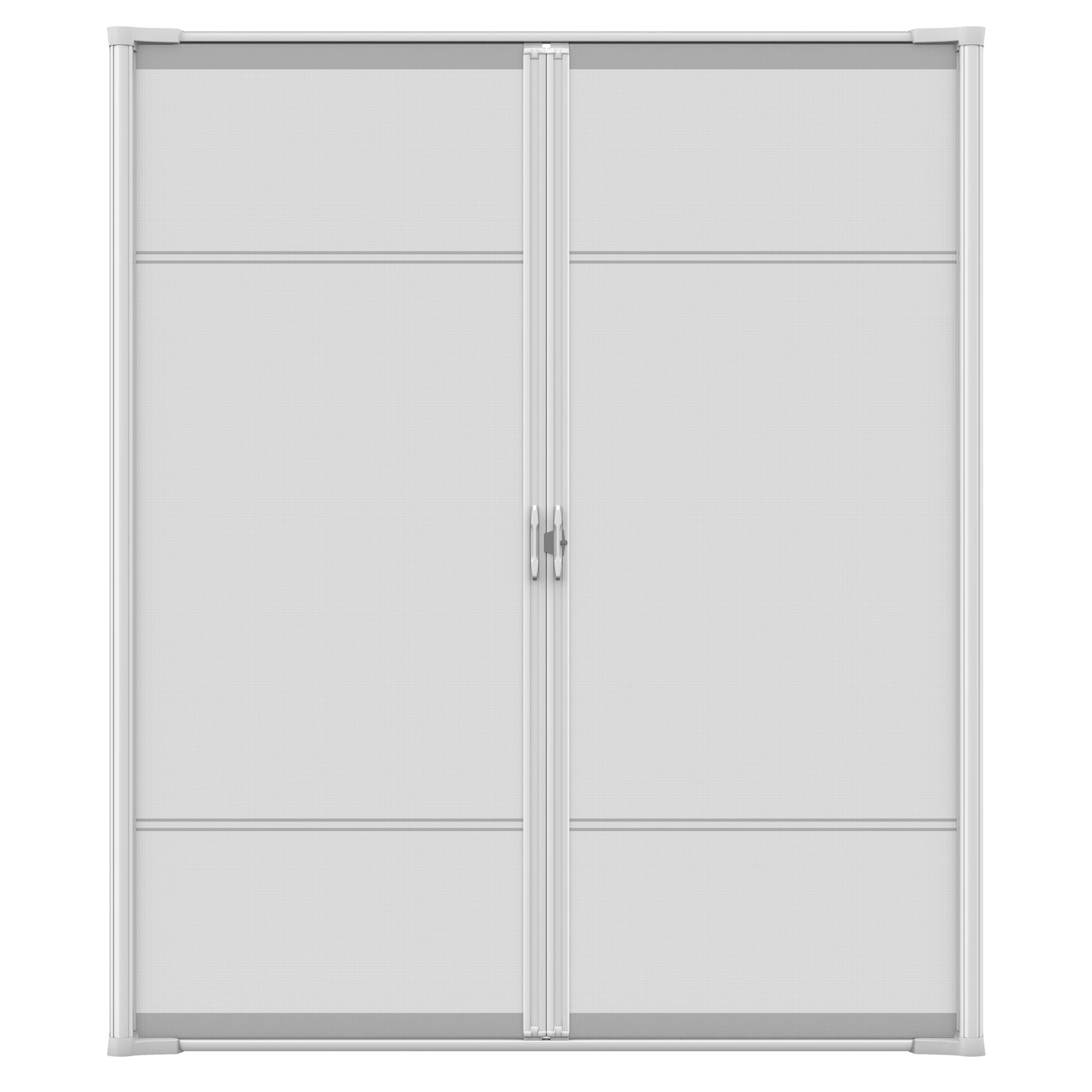 LARSON Brisa Bi-parting 72-in W x 80-in H x 2-in T White Double Retractable Aluminum Screen door (Handle Included) | 77220371 | Lowe's