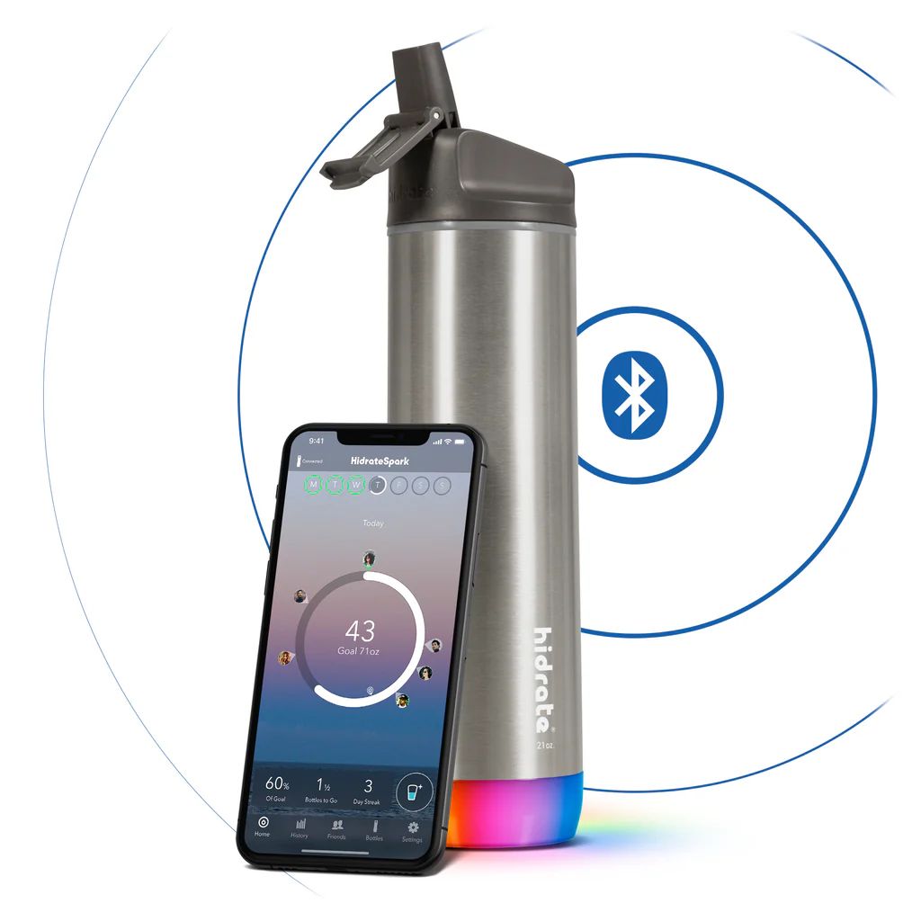 HidrateSpark STEEL - Insulated Stainless Steel Bluetooth Smart Water Bottle & Free Hydration Trac... | Hidrate